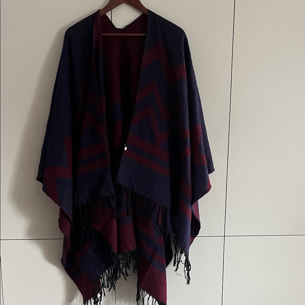 C’est Moi Two-Tone Striped Poncho - Picture 4 of 6